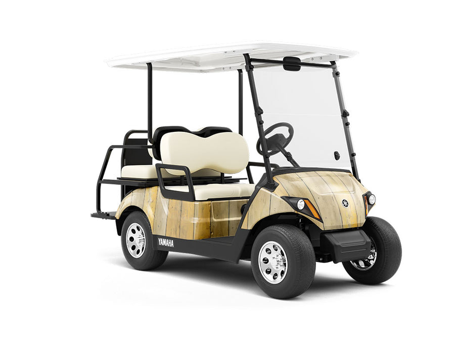 Macaroon Wood Plank Wrapped Golf Cart