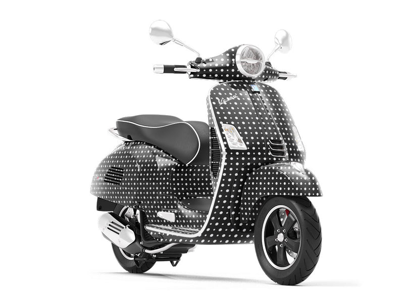 Maddening Monochrome Polka Dot Vespa Scooter Wrap Film