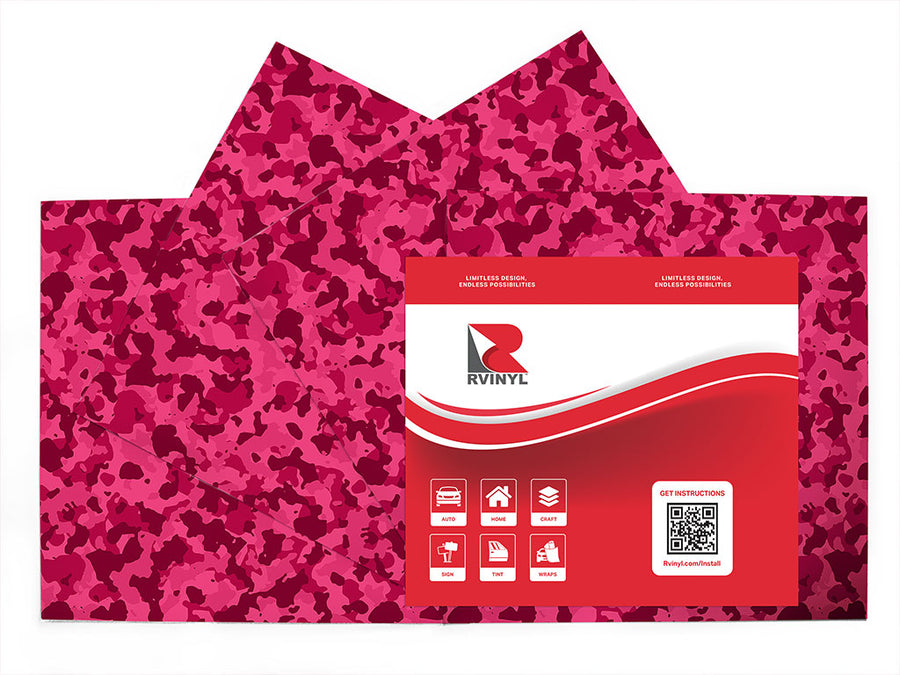 magenta flecktarn camouflage Craft Vinyl Sheet Pack