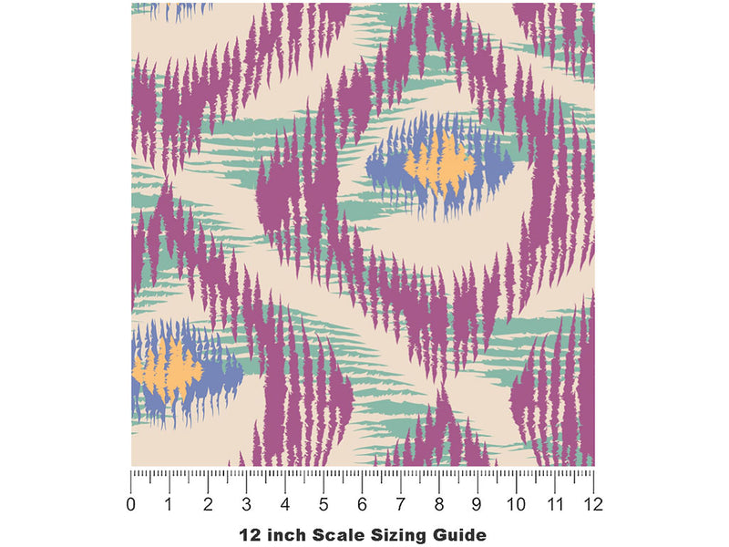 Magenta Markings Birds Vinyl Film Pattern Size 12 inch Scale~Rwraps Magenta Markings Birds Sizing Chart~2