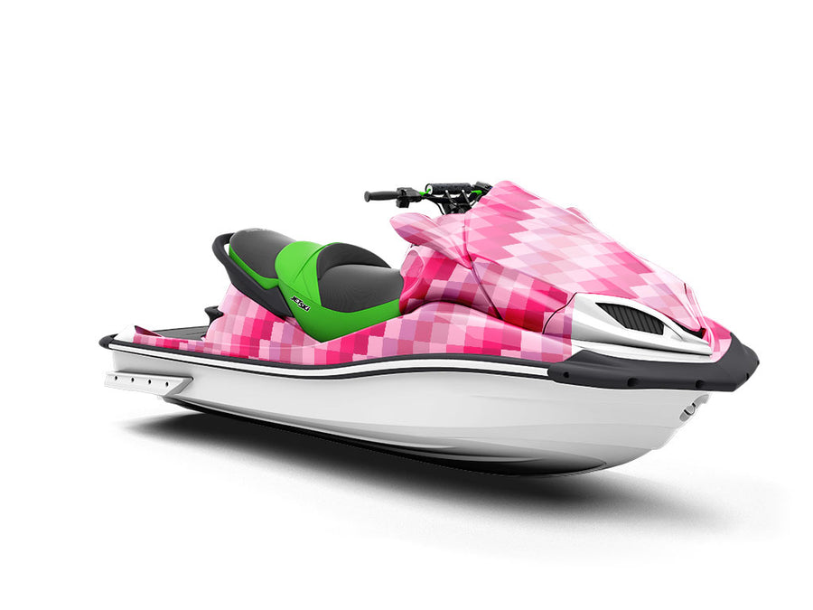 Magenta Process Mosaic Jet Ski Vinyl Customized Wrap