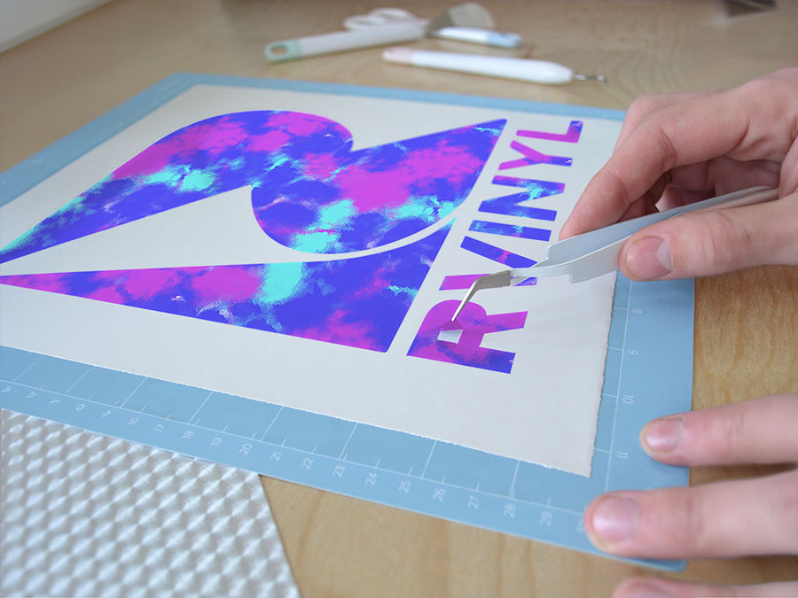 magenta rain tie dye Easy Weed Craft Vinyl