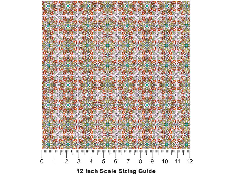 Magical Mandala Fantasy Vinyl Film Pattern Size 12 inch Scale~Rwraps Magical Mandala Fantasy Sizing Chart~2