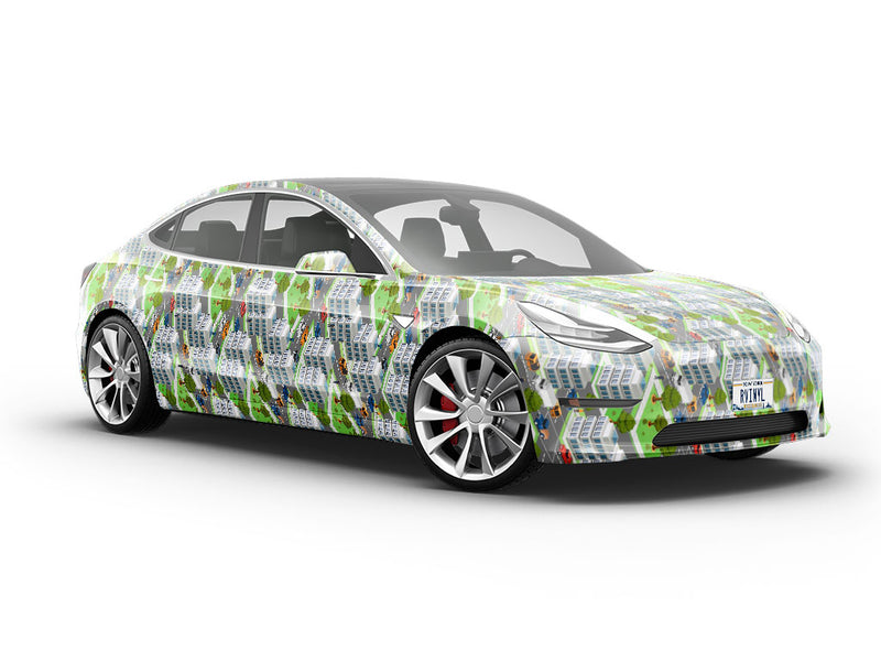 Main Thoroughfare Cityscape Vehicle Vinyl Wrap