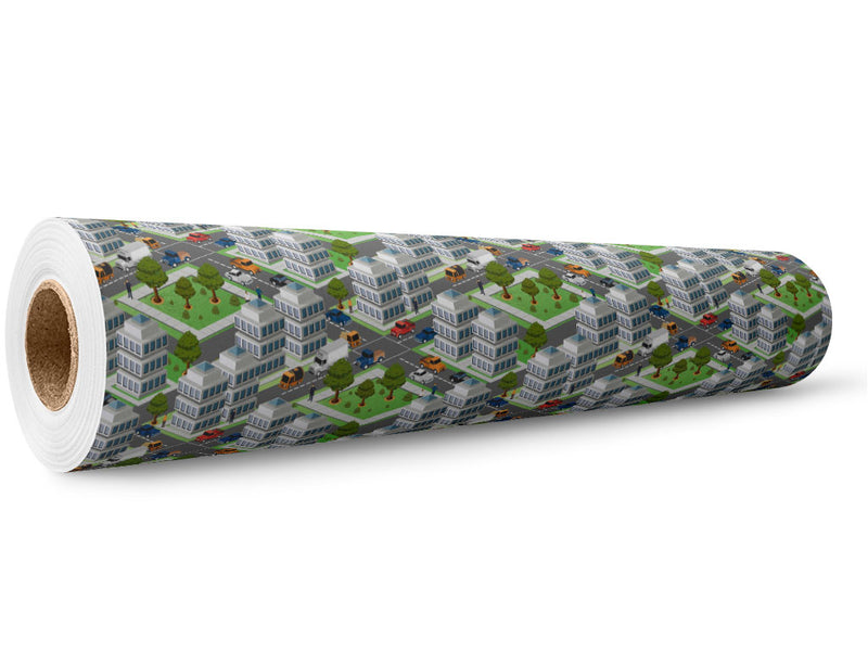 Main Thoroughfare Cityscape Wrap Film Wholesale Roll~Rwraps Series 914 Digitally Printed Vinyl Roll~5