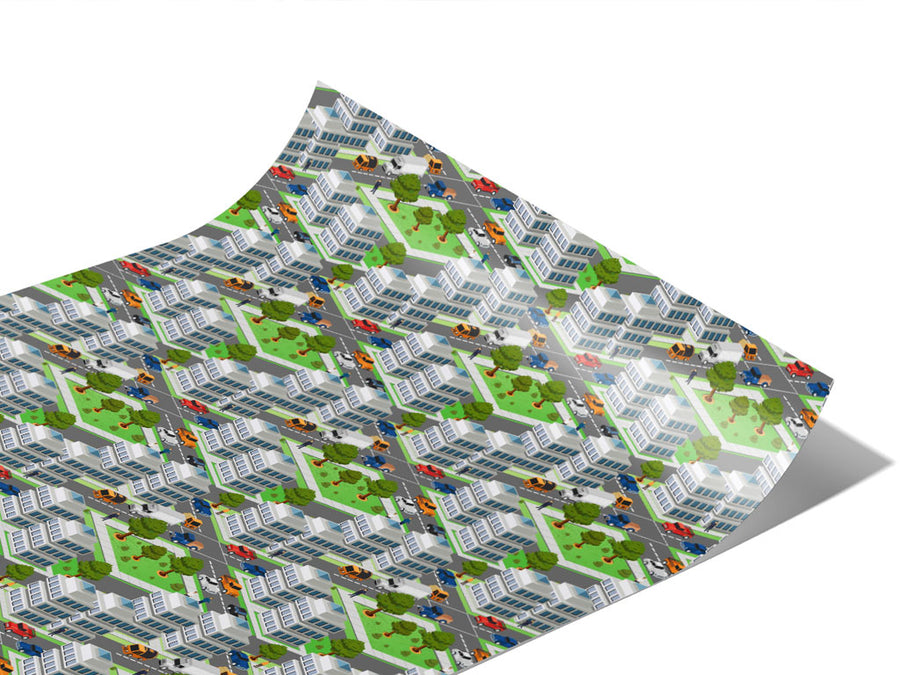 Main Thoroughfare Cityscape Vinyl Wraps~Rwraps Series 914 Digitally Printed Vinyl Wrap~1