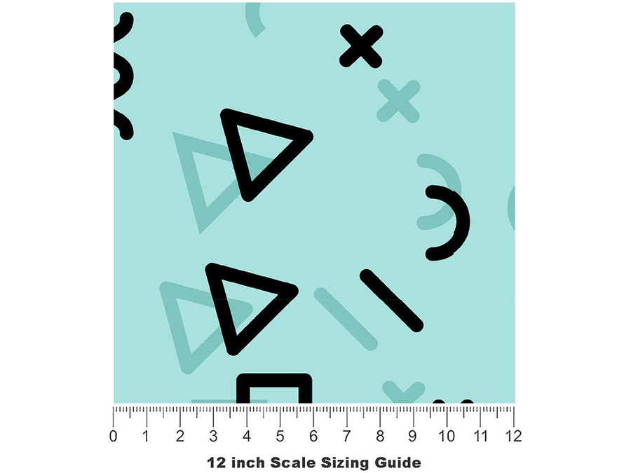 Making Measure Abstract Vinyl Film Pattern Size 12 inch Scale~Rwraps Making Measure Abstract Sizing Chart~2