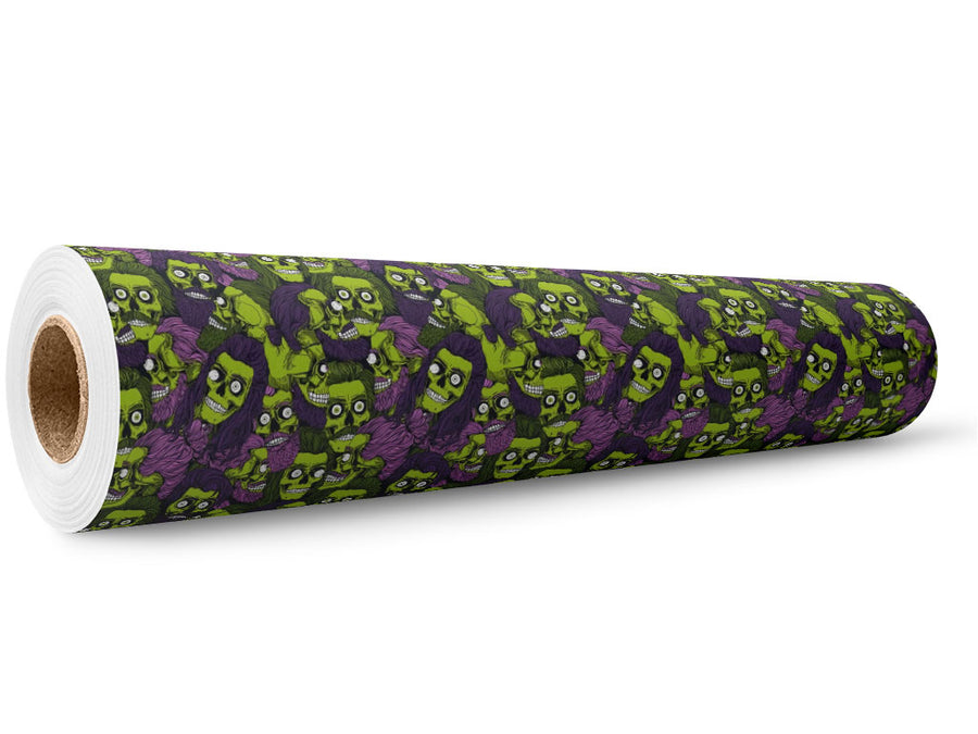 Man-Eating Hipster Zombie Wrap Film Wholesale Roll~Rwraps Series 914 Digitally Printed Vinyl Roll~5