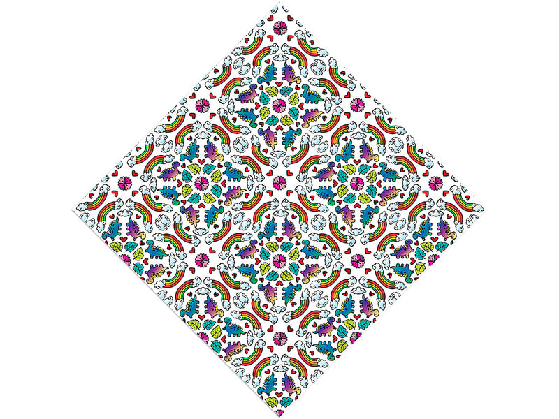Mandala Rainbows Dinosaur Vinyl Wrap Pattern