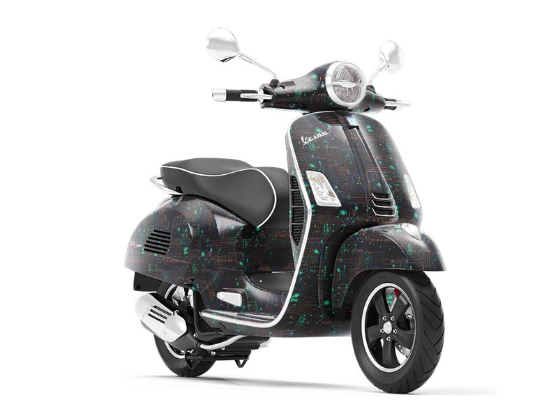 Manic Megabyte Technology Vespa Scooter Wrap Film