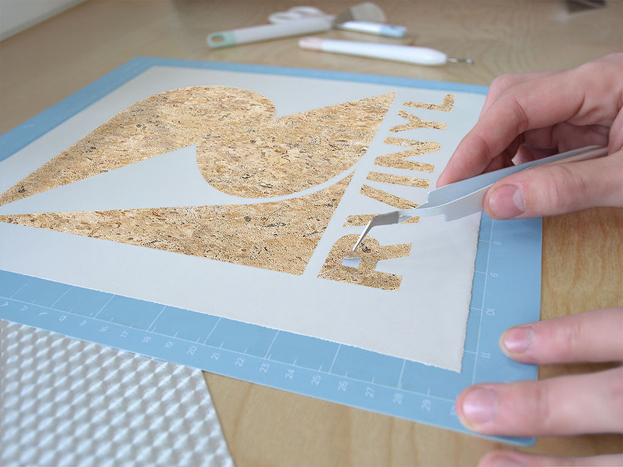 marbled caramel granite stone Easy Weed Craft Vinyl