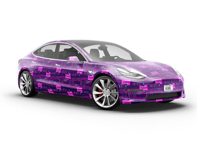 Mardi Gras Mosaic Vehicle Vinyl Wrap