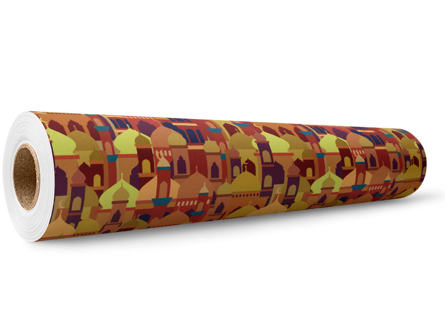Marigold Mosques Cityscape Wrap Film Wholesale Roll~Rwraps Series 914 Digitally Printed Vinyl Roll~5