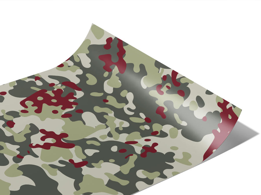 Maroon Flecktarn Camouflage Vinyl Wraps~Rwraps Series 914 Digitally Printed Vinyl Wrap~1