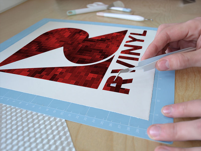 maroon lagoon pixel Easy Weed Craft Vinyl