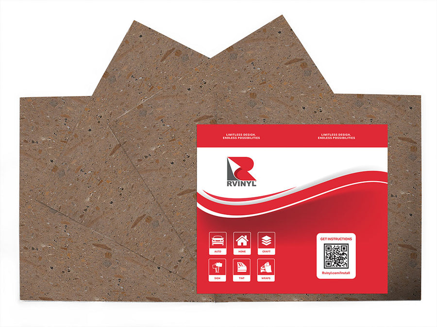 marron adoquin stone Craft Vinyl Sheet Pack