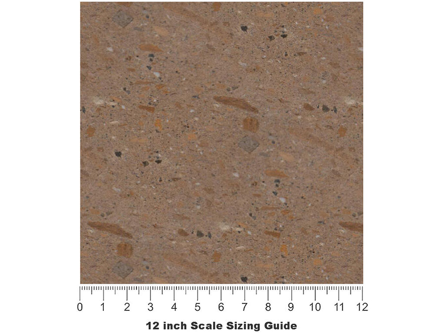 Marron Adoquin Vinyl Film Pattern Size 12 inch Scale~Rwraps Marron Adoquin Sizing Chart~2