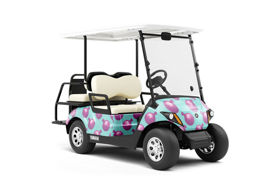Mars Red Vegetable Wrapped Golf Cart