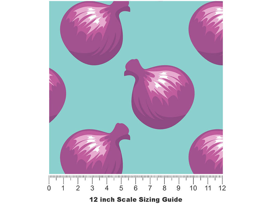 Mars Red Vegetable Vinyl Film Pattern Size 12 inch Scale~Rwraps Mars Red Vegetable Sizing Chart~2