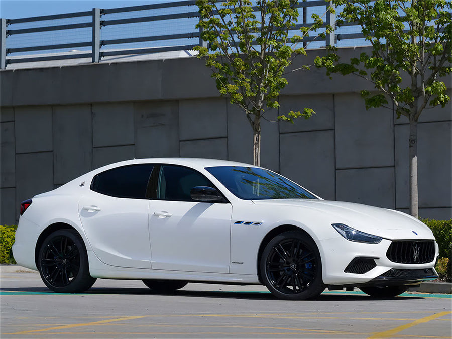 maserati ghibli 2014-2021 Brushed Aluminum Black Pillar Trim