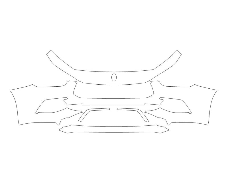 ghibli 3M Clear Bra Bumper Precut PPF Diagram