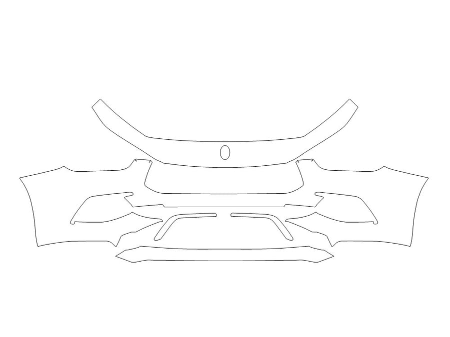 ghibli 3M Clear Bra Bumper Precut PPF Diagram