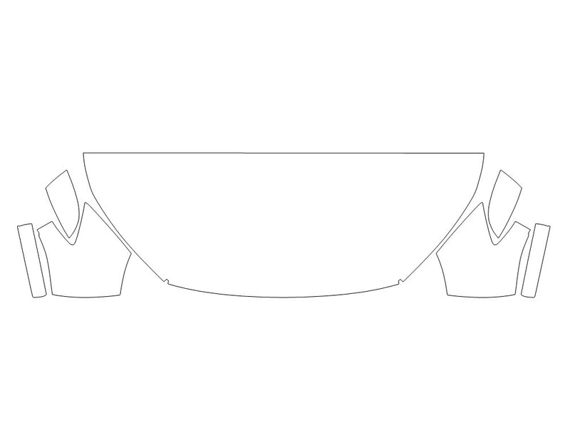 ghibli 3M Clear Bra Hood Precut PPF Diagram