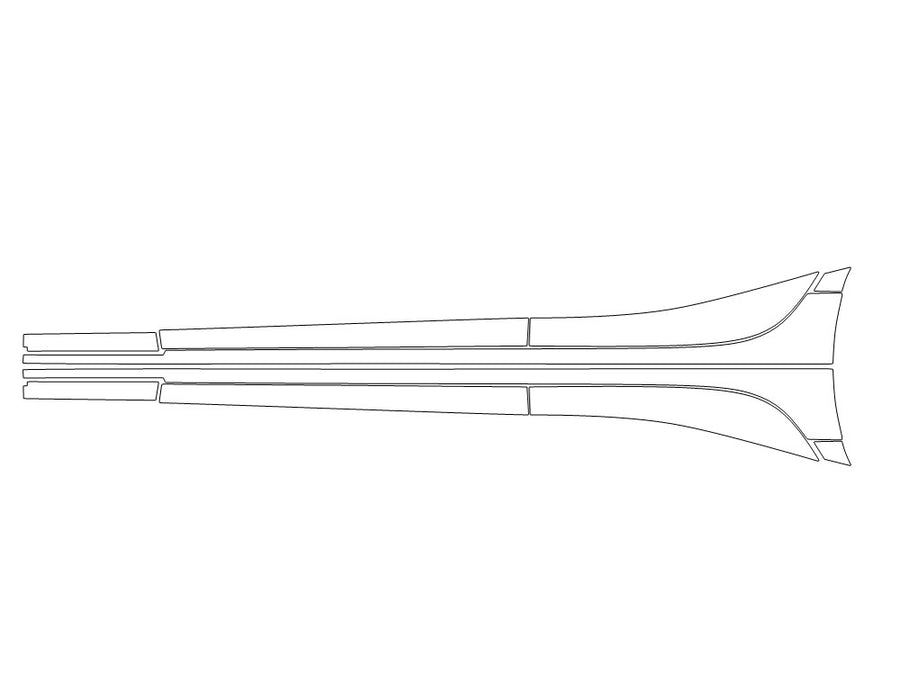 ghibli 3M Clear Bra Door Cup Precut PPF Diagram