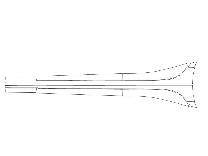ghibli Avery Dennison Clear Bra Door Cup Precut PPF Diagram
