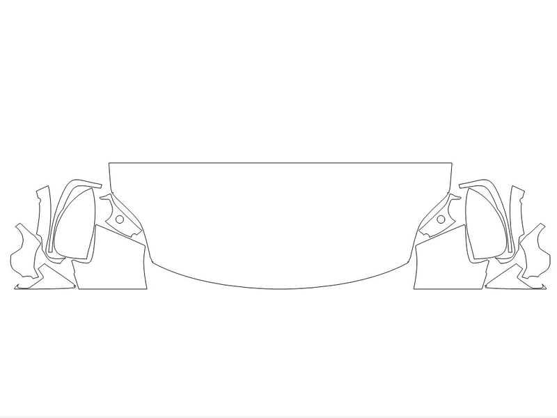 grecale Avery Dennison Clear Bra Hood Precut PPF Diagram