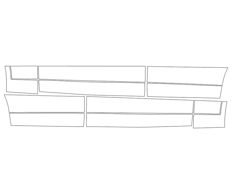 levante 3M Clear Bra Door Cup Precut PPF Diagram