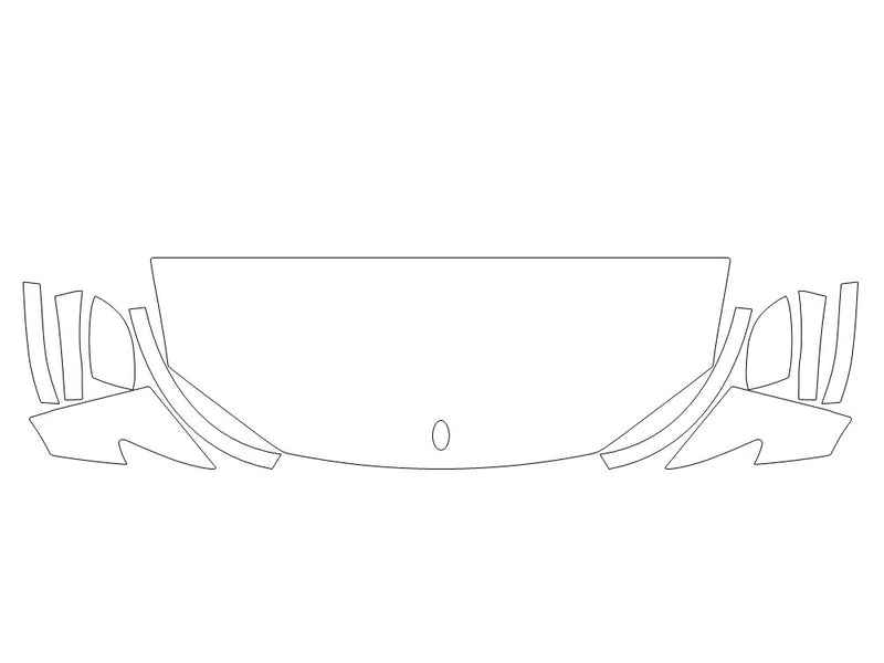 levante 3M Clear Bra Hood Precut PPF Diagram