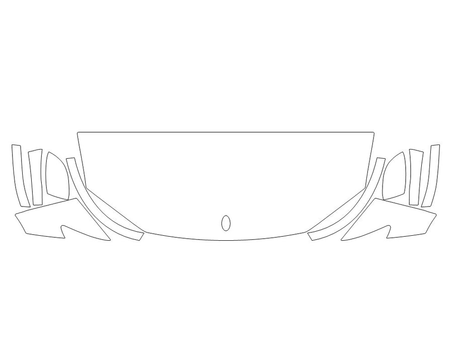 levante Avery Dennison Clear Bra Hood Precut PPF Diagram