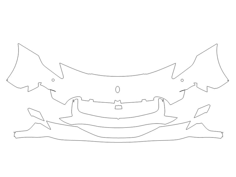 mc20 3M Clear Bra Bumper Precut PPF Diagram