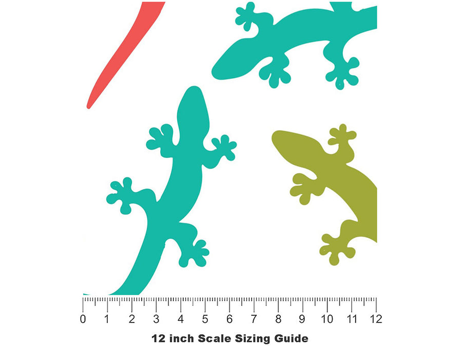 Matte Geckos Reptile Vinyl Film Pattern Size 12 inch Scale~Rwraps Matte Geckos Reptile Sizing Chart~2