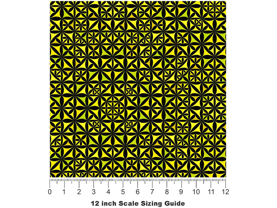 Maximum Output Mosaic Vinyl Film Pattern Size 12 inch Scale~Rwraps Maximum Output Mosaic Sizing Chart~2