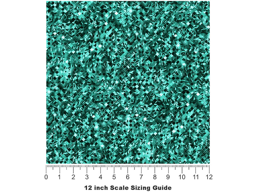 Maxixe Beryl Gemstone Vinyl Film Pattern Size 12 inch Scale~Rwraps Maxixe Beryl Gemstone Sizing Chart~2
