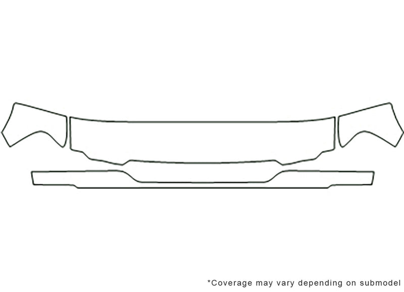 b-series 3M Clear Bra Hood Precut PPF Diagram