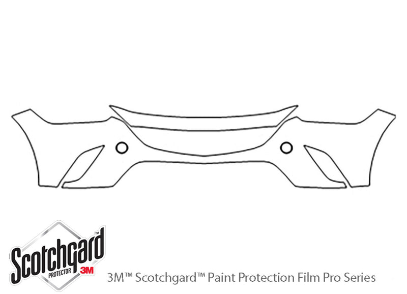 cx-3 3M Clear Bra Bumper Precut PPF Diagram