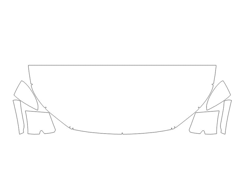 cx-30 3M Clear Bra Hood Precut PPF Diagram