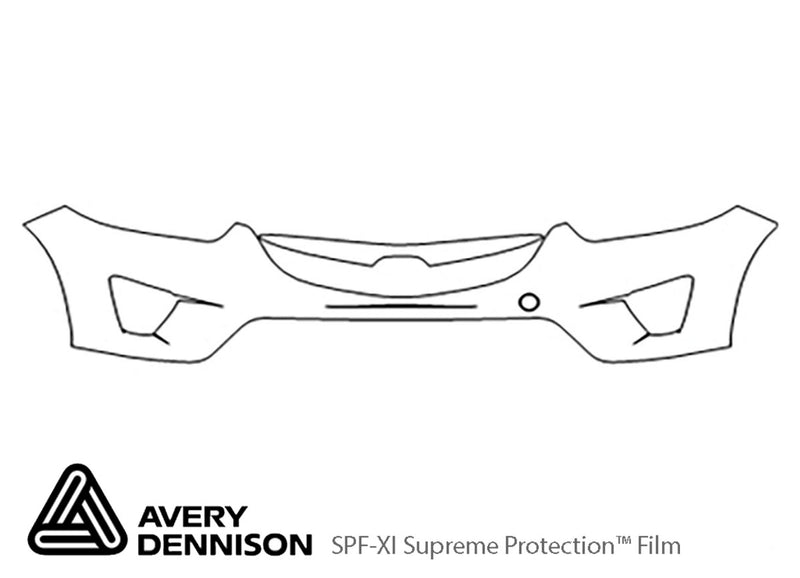 cx-5 Avery Dennison Clear Bra Bumper Precut PPF Diagram
