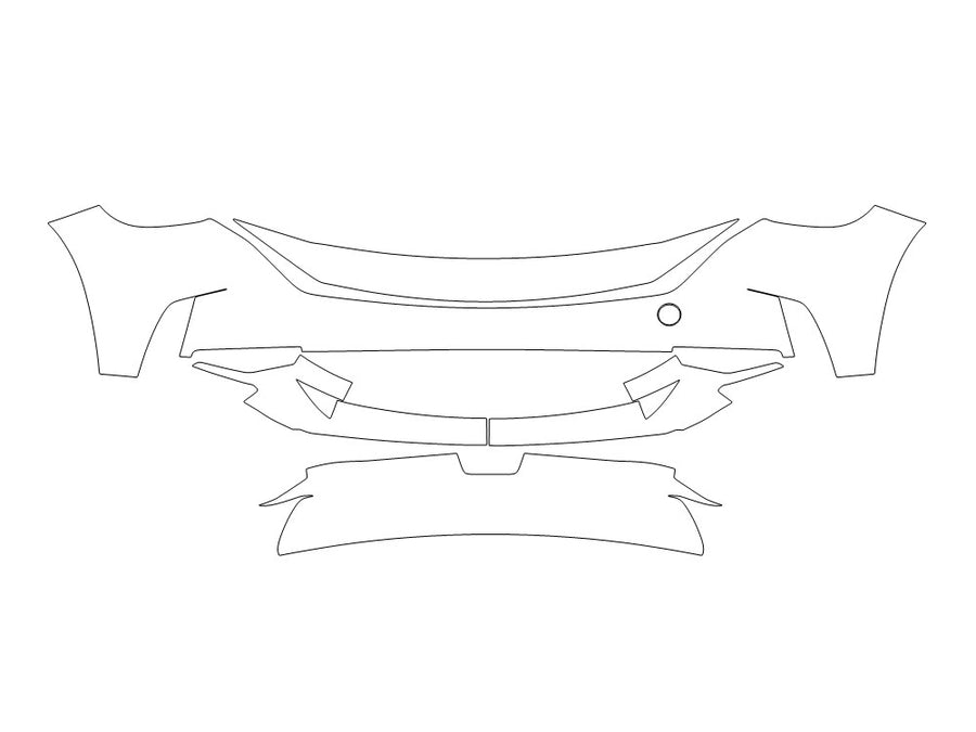 cx-50 3M Clear Bra Bumper Precut PPF Diagram