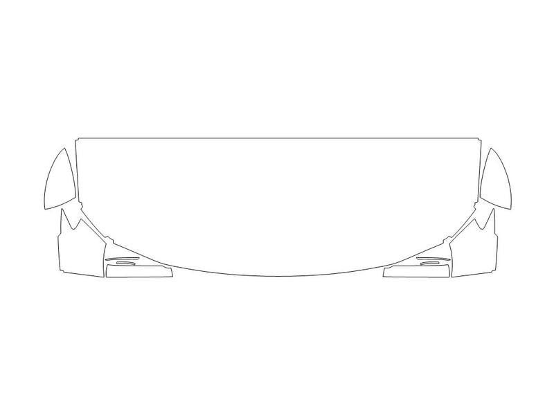 cx-50 3M Clear Bra Hood Precut PPF Diagram