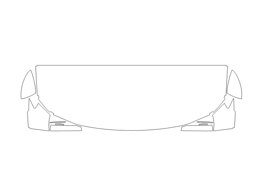 cx-50 Avery Dennison Clear Bra Hood Precut PPF Diagram