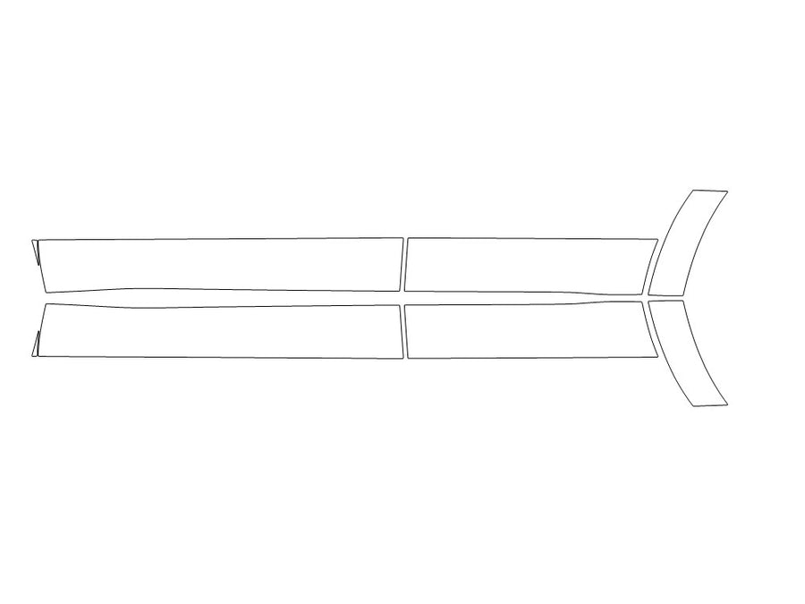 cx-50 3M Clear Bra Door Cup Precut PPF Diagram