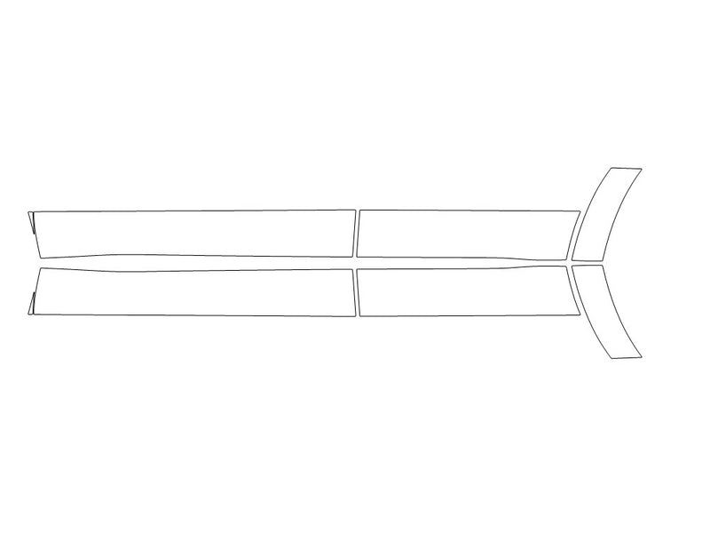 cx-50 Avery Dennison Clear Bra Door Cup Precut PPF Diagram