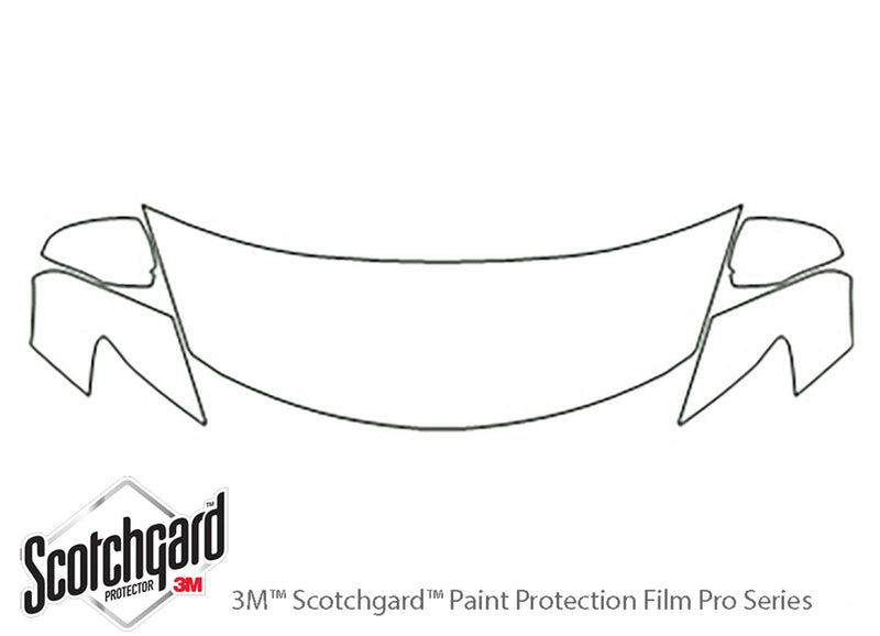 cx-9 3M Clear Bra Hood Precut PPF Diagram