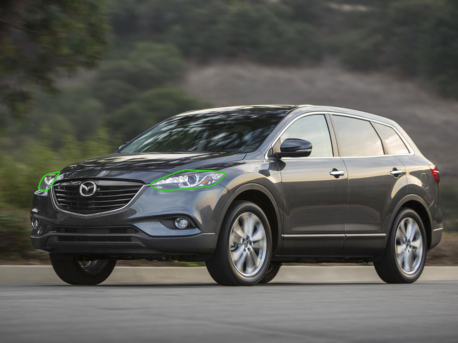 mazda cx-9 2013-2015 Headlight Protection Installation Location