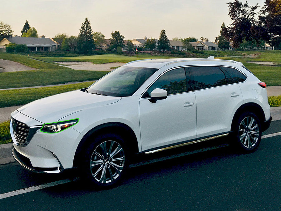 mazda cx-9 2016-2023 Headlight Protection Installation Location