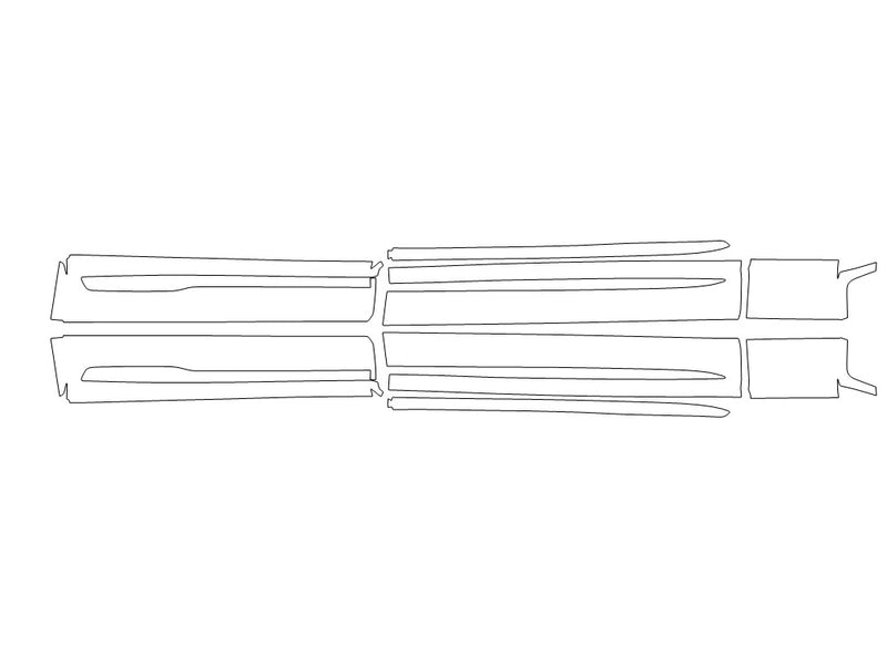 cx-90 Avery Dennison Clear Bra Door Cup Precut PPF Diagram
